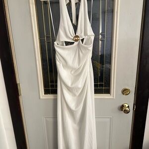 NWT ZARA White Halter Midi Dress